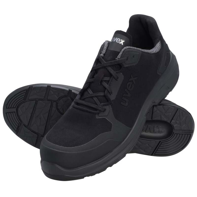 uvex 1 Halbschuhe Sicherheitsschuhe Sport schwarz Mikrovelours S3 W11 Größe 47 - 4031101759739