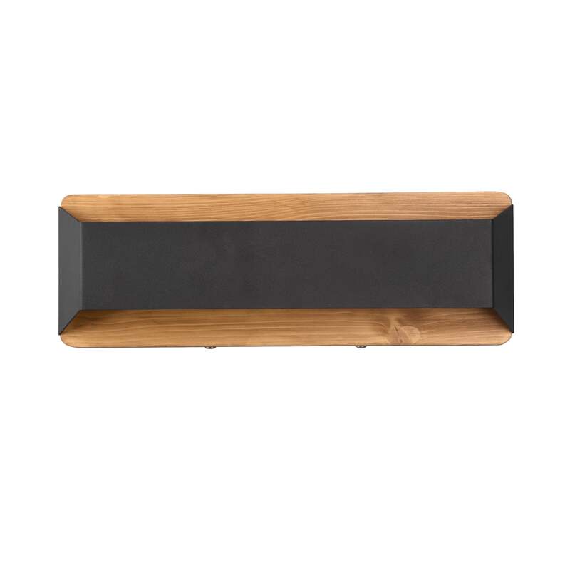 Wandleuchte Wandlampe Trio Lighting Arino LED schwarz matt Metall Holz dimmbar - 4017807502787