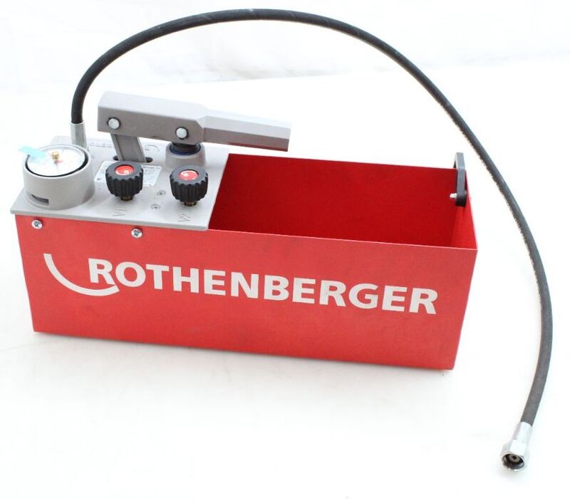 Rothenberger Prüfpumpe RP 50 Druckprüfung 60 bar Wasser Öl Glycol 530x185mm - 4004625602003