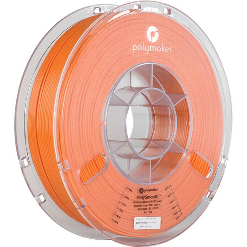Polymaker Filament Druckmaterial PVB PolySmooth polierbar Orange 1.75 mm 750 g - 6938936710813