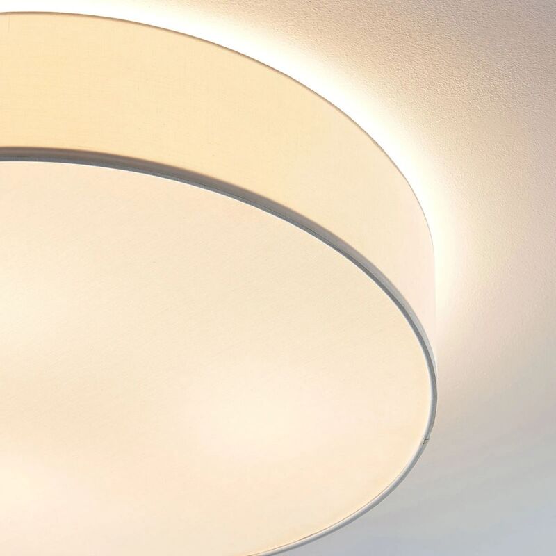 Lindby Gordana Fabric Ceiling Lamp in White, 57 Cm - 4251096558814