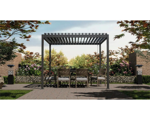 Weide Classic Pergola Aluminium freistehend 3 x 3,6 M Lamellendach anthrazit - 4306516117628