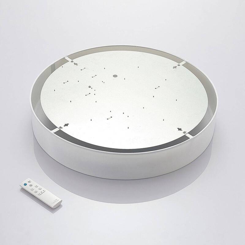Lucande Deckenleuchte Deckenlampe LED RGB Smart Home WiZ App weiß Textil 60cm - 4251096557558