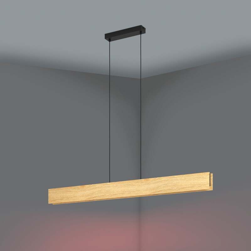 EGLO Hängeleuchte Pendelleuchte Smart Zig LED Anchorena Z Holz hell schwarz w909 - 9008606243679