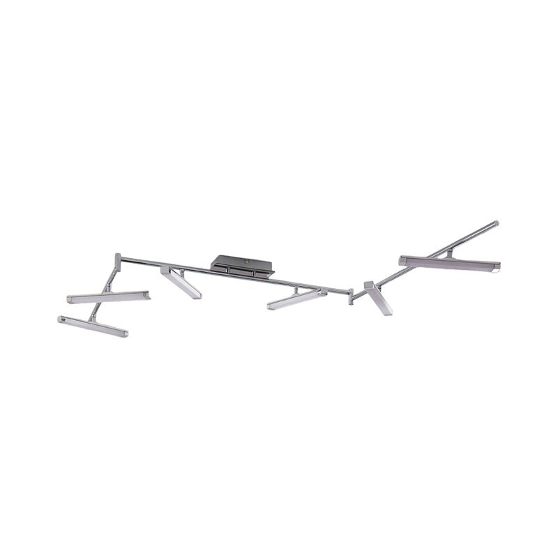 Lindby Deckenleuchte Deckenlampe LED Pilou dimmbar chrom sechsflammig modern - 4251096546897