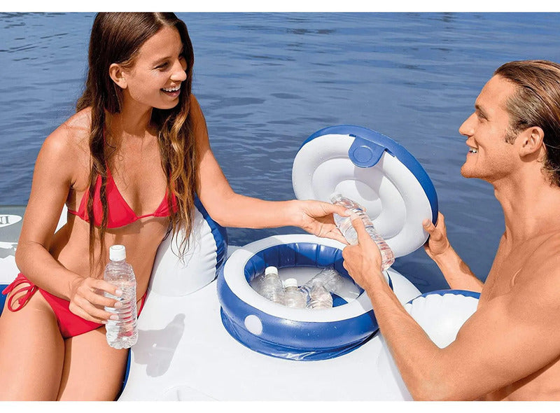 Intex Wasserreifen River Run II Schwimmring aufblasbar für 2 Personen mit Kühler - 6941057458373