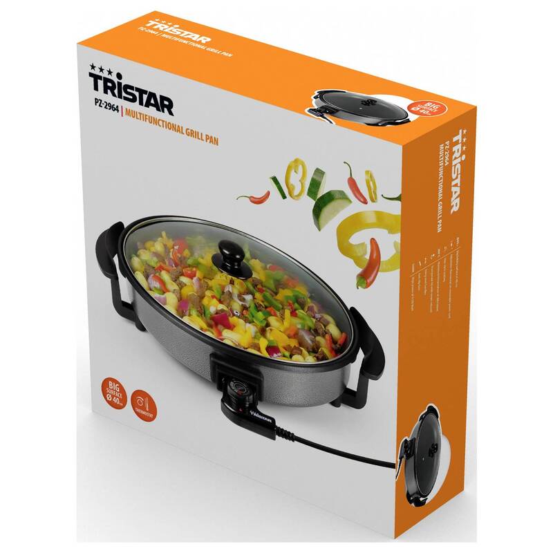 Tristar Partypfanne Elektropfanne PZ-2694 1500W Antihaftbeschichtung schwarz - 8713016029645