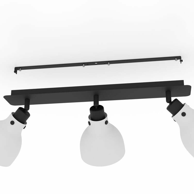 Eglo Deckenstrahler Matlock LED Strahler 3-flg dimmbar grau schwarz 74cm - 9002759438296