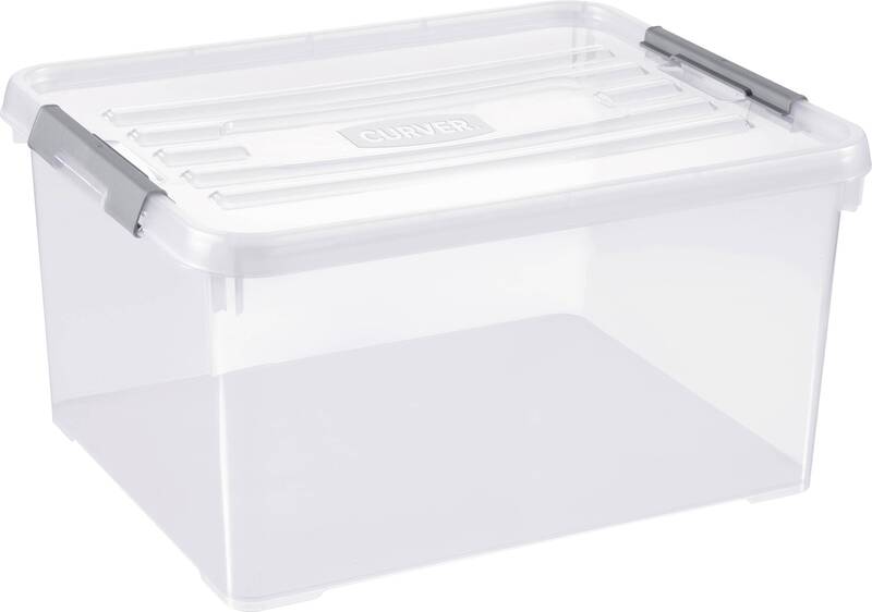 Curver HANDY+ Box 35L transparent stapelbar und nestbar Aufbewahrungsbox - 5412006789752