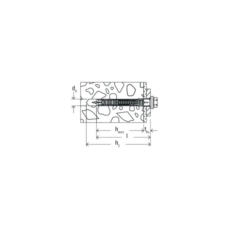 Fischer Langschaftsdübel DuoXpand 8x80 FUS Universal grau mit Schraube 50 Stück - 4048962440300