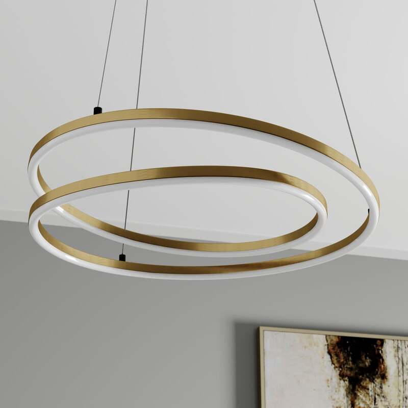 Lindby Pendelleuchte Hängelampe LED messing dimmbar Leuchte Lampe warmweiß - 4251096563702