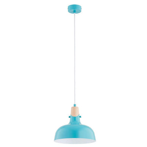 B-Ware Hängeleuchte Pendelleuchte Solo Gem hellblau Metall Ø 23 cm E27 LED Leuchte