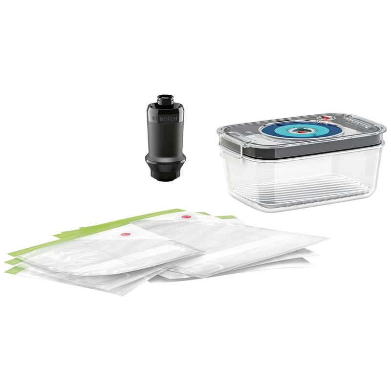 Bosch Vakuumierer Frischhaltedose Behälter Set Schwarz Vakuumpumpe Beutel - 4242005204212
