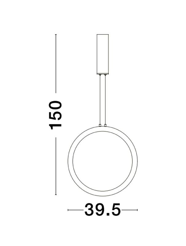 Nova Luce Pendelleuchte Hängeleuchte CHANGE LED Messing Warmweiß dimmbar 39,5 cm - 5212017437280