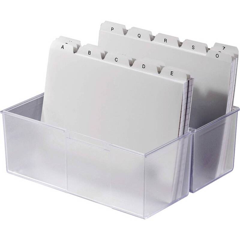 HAN 975-63 975-63 Karteibox Transluzent Klar Max. 500 Karten DIN A5 quer 8 STÜCK - 4012473975187