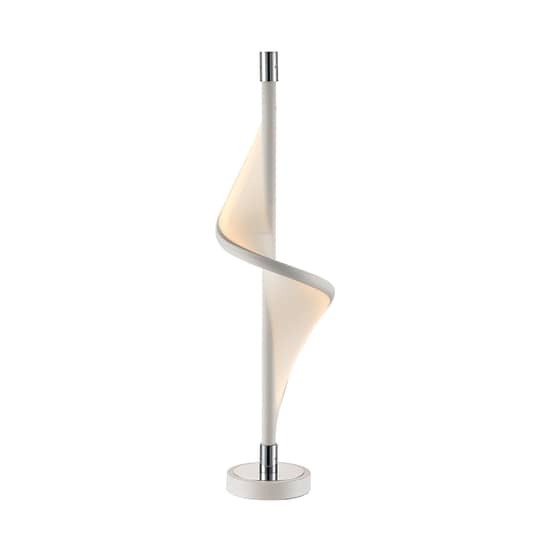 Lucande Tischlampe Tischleuchte LED Edano weiß Textil dimmbar Lampe Leuchte560 - 4251096584813