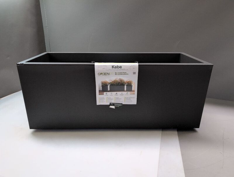 Euro3plast Pflanzkasten Hochbeet Kebe 100cm Kunststoff anthrazit Blumenbeet Beet - 8000072153804