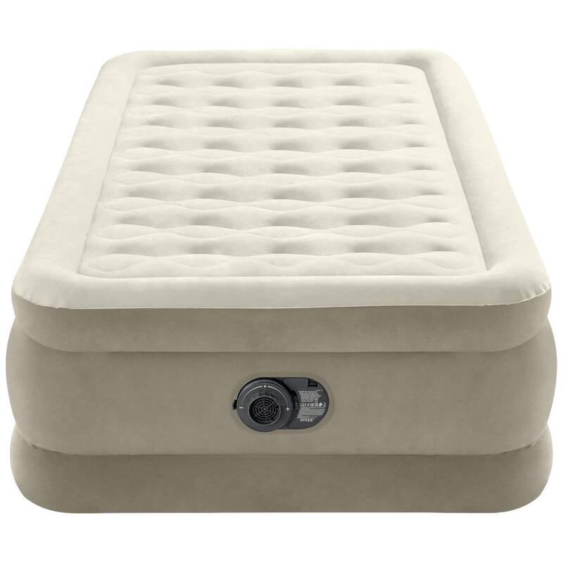 Intex Luftbett DuraBeam UltraPlush Twin Luftmatratze Luft Bett 220V Pumpe Braun - 6941057422978