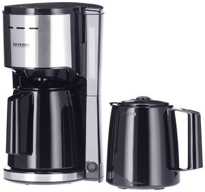 B-Ware Severin KA 9308 Kaffeemaschine Edelstahl gebürstet Schwarz Kaffee Kapselmasch424