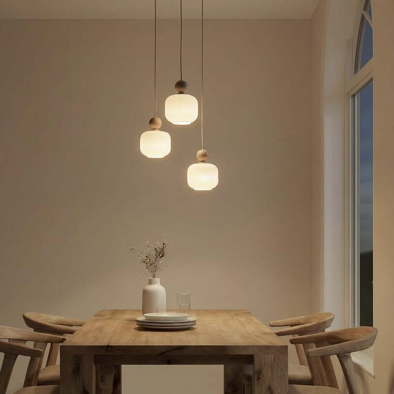 TK Lighting Pendelleuchte Ballo 3-flammig LED Hängelampe dimmbar weiß Ø35cm - 5906135110506