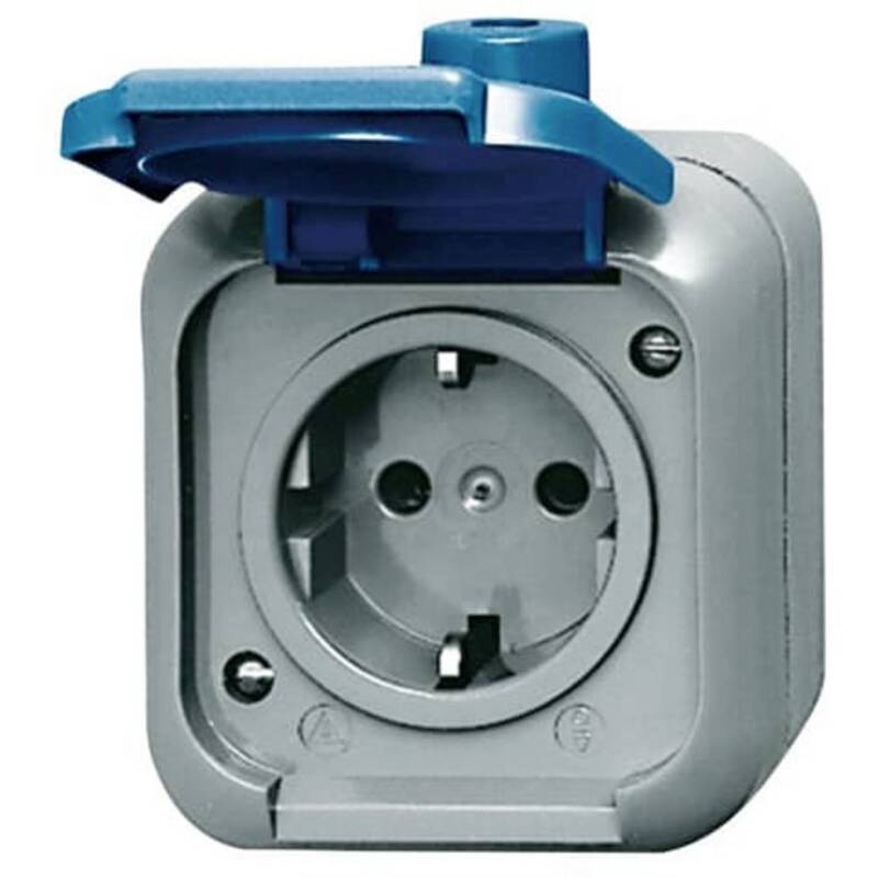 ABB Schutzkontakt-Steckdose IP44 Enzianblau 250V 16A Aufputz 63x80x54mm robust - 4011395228609