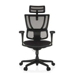 B-Ware hjh OFFICE Chefsessel ERGOHUMAN SLIM ECO F Gen2 schwarz Netzstoff höhenverste...