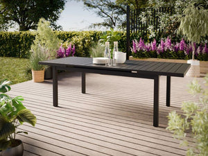 B-Ware Gartentisch Outdoor Tisch Grovedale ausziehbar 240cm x 100cm anthrazit für 8