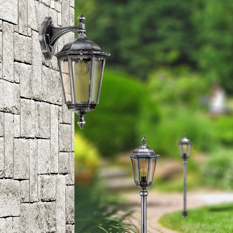 LCD Wegeleuchte Gartenleuchte 1113 Pollerleuchte dimmbar schwarz-silber 116cm - 4260277682460