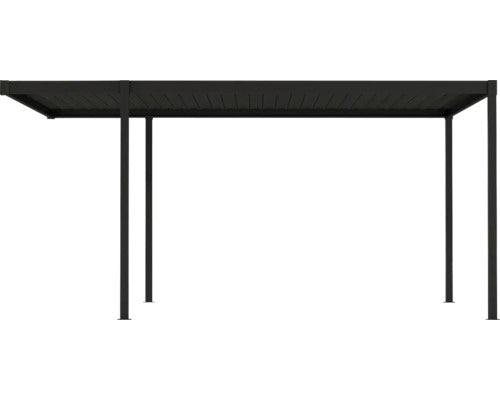 Konsta Einzelcarport Flachdach Stahlplatten anthrazit 300x500cm 8x8cm - 4306516776986