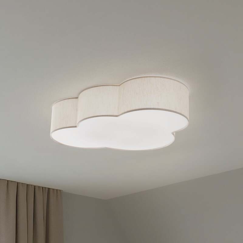 Deckenleuchte Lampe Wolke Cloud Textil beige 63 cm E27 - 5901780543365