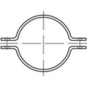 B-Ware Toolcraft Rohrschelle Stahl feuerverzinkt 220mm DIN 3567 Rohrschellen 1 Stück