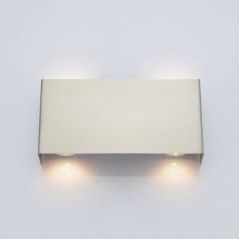 Lindby LED-Wandleuchte Manon Wandleuchte Lampe Leuchte nickel satiniert 22 cm330 - 4251096550825
