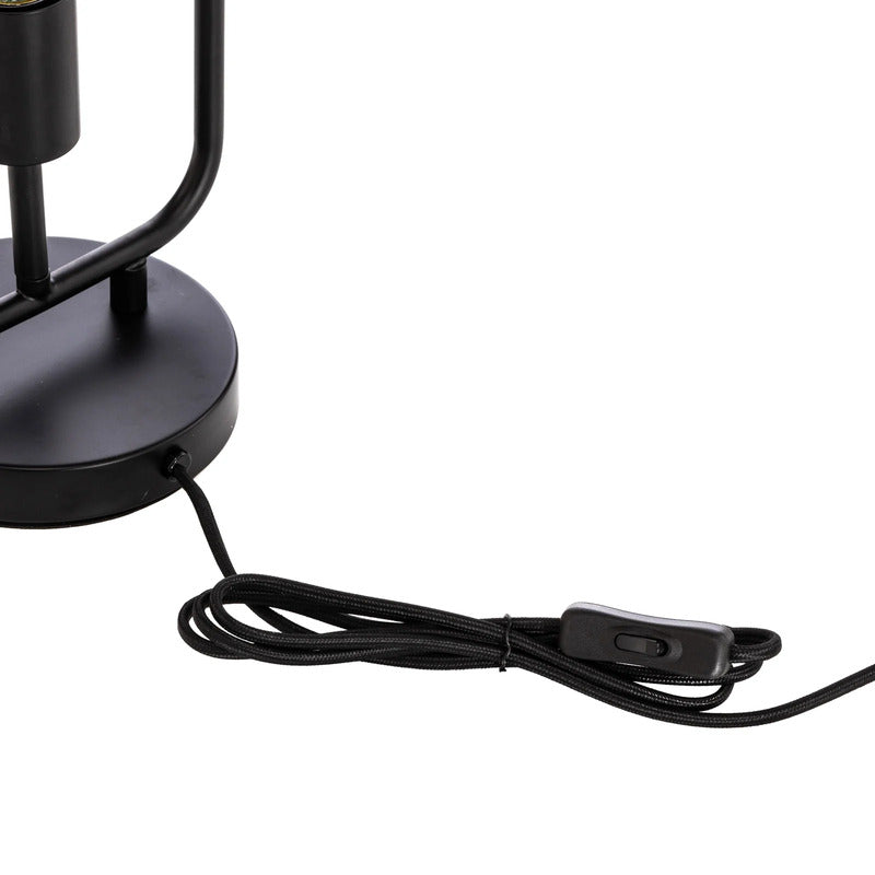 Lucande Tischleuchte Tornike LED Lampe Leuchte schwarz matt 2-flammig Eisen 56cm - 4251911756340