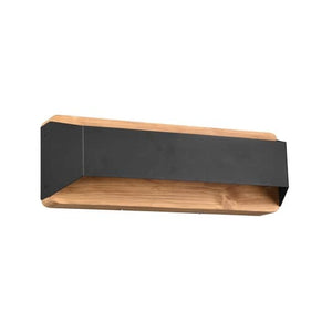 B-Ware Wandleuchte Wandlampe Trio Lighting Arino LED schwarz matt Metall Holz dimmbar