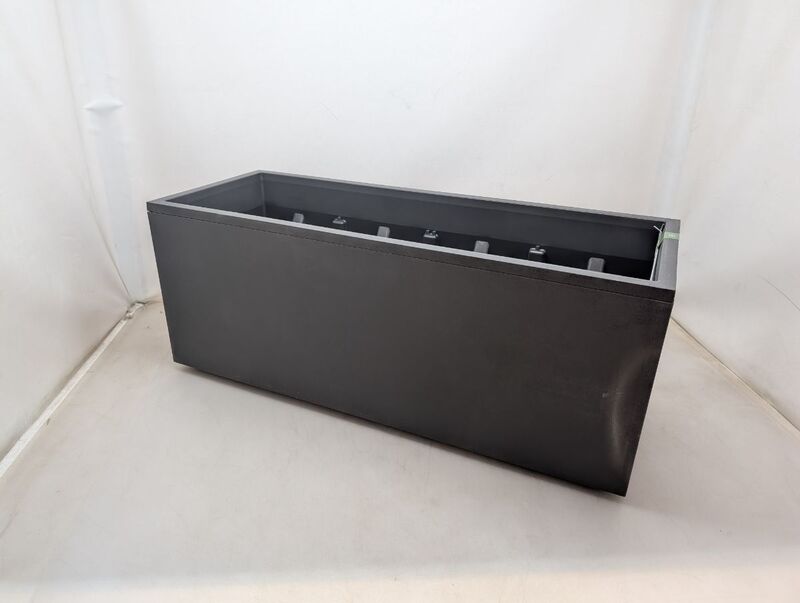 Deroma Pflanzkasten Hochbeet Millennium 39x99,3cm Anthrazit mit 8 Rädern - 0191942097446