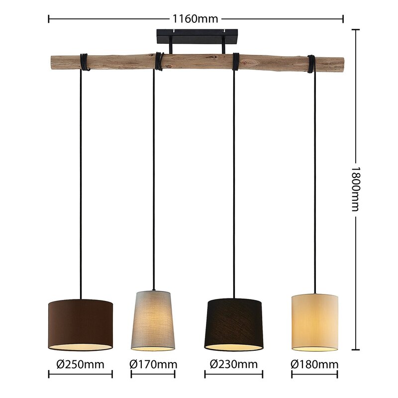 Lindby Amilia Hängeleuchte Deckenlampe Pendelleuchte Deko-Wohnzimmerleuchte E27 - 4251911719406