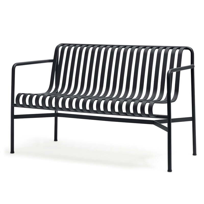 Hay Dining Bench Palissade Bank Gartenbank Sitzbank Outdoorbank anthrazit grau - 5710441202585