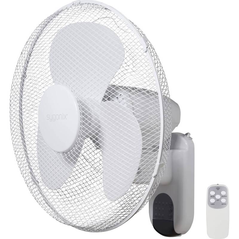Sygonix Wandventilator Wandlüfter 45W 3-stufige Luftzirkulation Weiß Ø430mm - 4064161389387