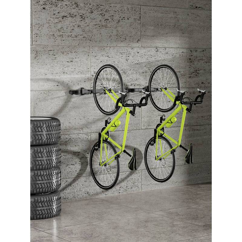 Elevar Fahrradwandhalter Fahrradhalter Schwarz Stahl Kunststoff 6 Einstellplätze - 4064161471709