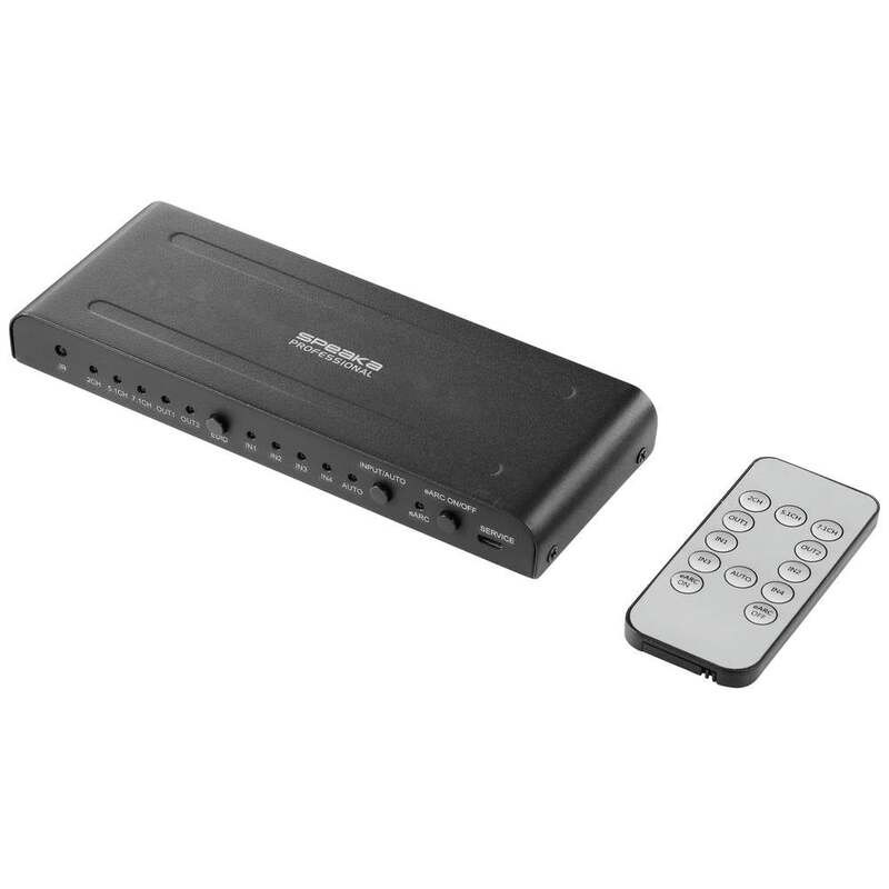 SpeaKa Professional SP-HDA-550 4 Port HDMI-Switch HDMI-Umschalter - 4064161220185