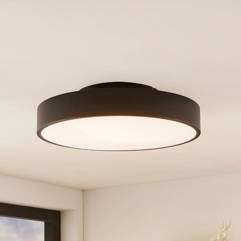 Lindby Deckenleuchte Deckenlampe Milada LED Lampe dimmbar schwarz Ø40cm - 4251096589931