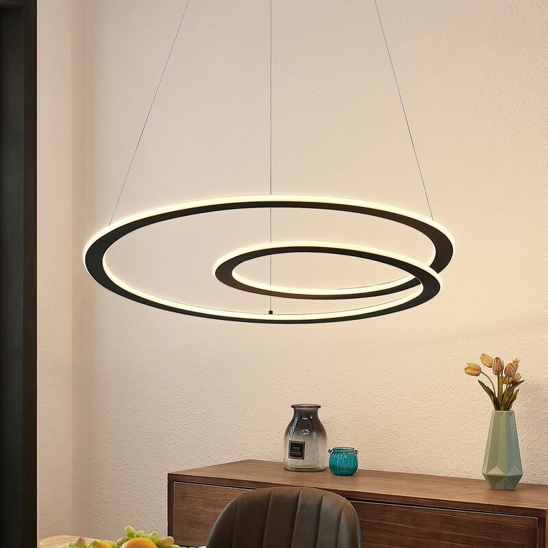 Lindby Hängeleuchte Pendelleuchte LED Lampe mattschwarz Eisen Aluminium Kunststo - 4251096587661