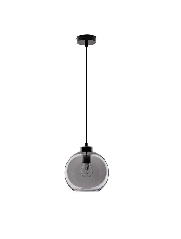 Nova Luce Pendelleuchte Hängeleuchte PALMER E27 LED Schwarz dimmbar Glas Ø 20cm - 5212017430946