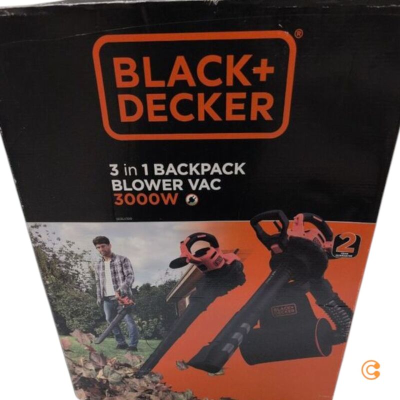 Black & Decker Laubsauger BEBLV300-QS 3-in-1 Elektro Laubbläser Häcksler - 5035048705186
