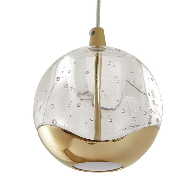 Lucande Pendelleuchte Hängeleuchte Hayley LED Lampe Leuchte gold Ø25cm 3-flg - 4251096562453