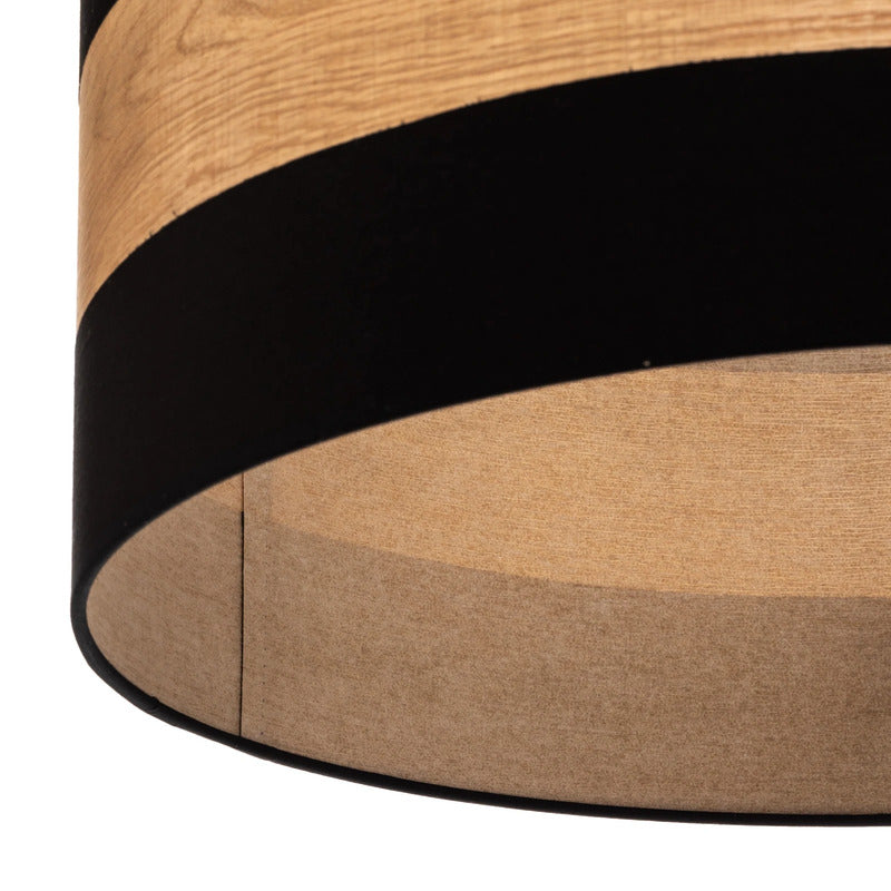 Deckenleuchte Terra aus Holz und Textil schwarz Deckenlampe Lampe Leuchte Spot - 5902693762911