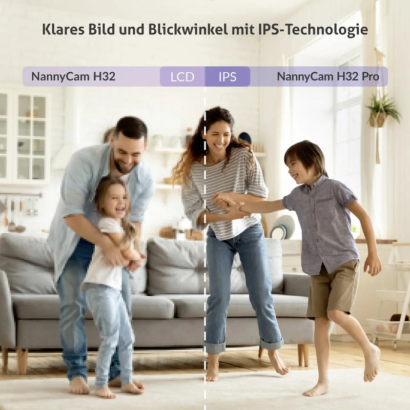truelife Babyphone NannyCam H32 Pro Monitor mit Kamera Digital 2.4 GHz 300m - 8595724900535