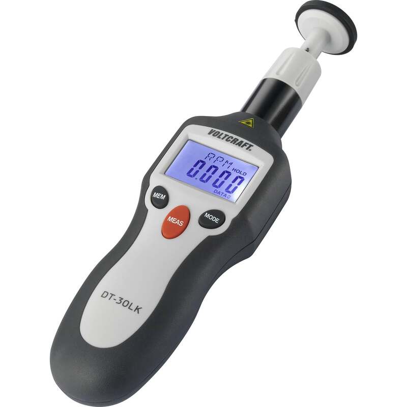 Voltcraft Drehzahlmesser DT-30LK SE mechanisch optisch 2-20000 U/min LCD 210g - 4064161234298