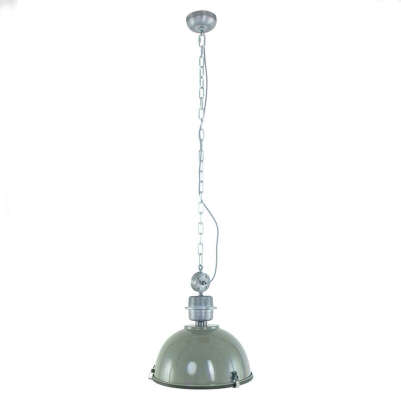 Steinhauer Hängeleuchte Bikkel LED Pendelleuchte dimmbar olivgrün silber 47 cm - 8712746102451