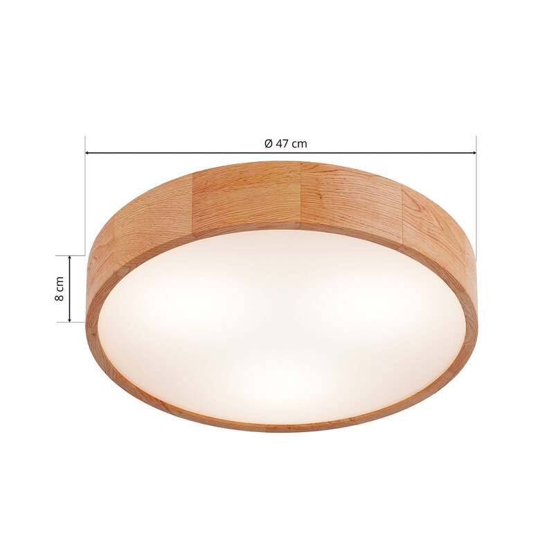 Envostar Deckenleuchte Kerio LED Lampe Holz Leuchte dimmbar Eiche Ø47cm natur - 4251911796216